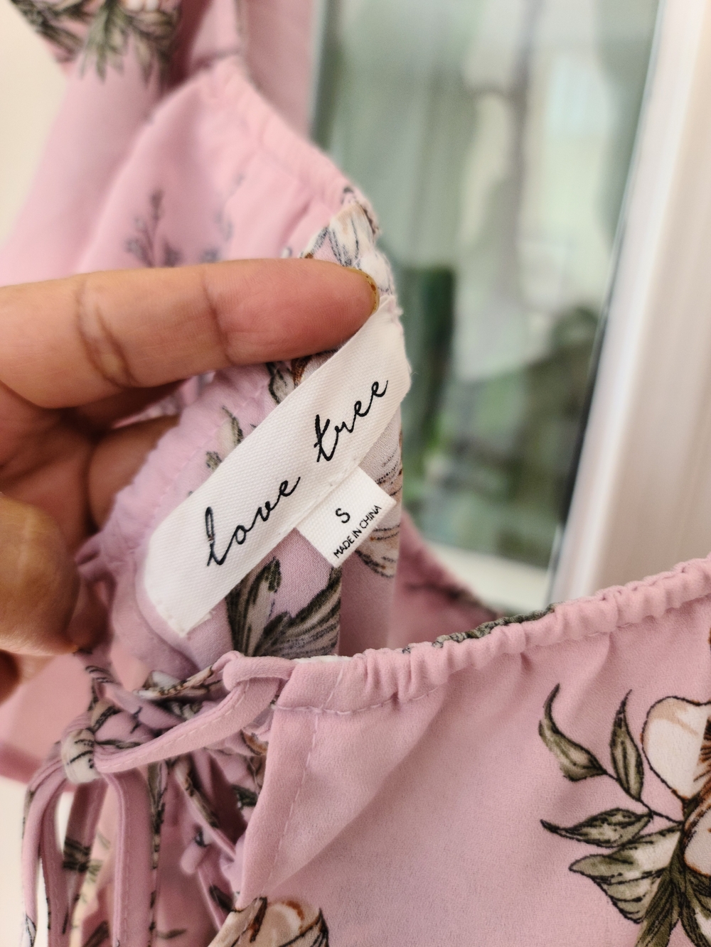 Love Tree Pink Floral Ruffle Romper - Picture 5 of 5
